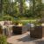 Propane Fire Pit Table with Tank Cover for Outdoor Use, 40000 BTU Steel Burner and Adjustable Flame Control