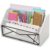 Prosumer’s Choice Bamboo Desk Organizer – White Powder-Coated Natural Bamboo Mail Organizer for Countertop – Wooden Desktop Organizer for Mail, Files, Letters, and Tabletop Storage