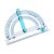 Protractor with Measurement & Round Drafting Ruler for Architects and Engineers Ruler with Circular Drawing