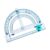 Protractor with Measurement & Round Drafting Ruler for Architects and Engineers Geometry Tool