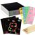 Prudiut 90 Pcs Scratch Art Paper Rainbow Sets, Rainbow Scratch Paper Black Scratch Off Art Gifts for Kids Art Craft Supplies Kits (3.35 x 3.35 Inches)
