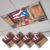 Puerto Rico Flag Magnetic Fluorescent Light Covers for Ceiling Lights 2×4 Ft,Farmhouse Retro Flowers American Flags Office Kitchen Drop Ceiling Light Covers Lighting Filters Shade Panel 4 Packs