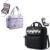 Puffer 3 Ring Zipper Binder with Pencil Pouch, Zipper Binder 3 Ring with Ita Window, 3″ D-Ring Binder Bag with 600+ Sheets Capacity, Black and Purple