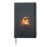 Pug Fall Autumn Leaves Pumpkin Spice Latte Dog Kawaii Hardcover Journal, Black