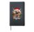 Puggy Christmas Pug Costume Pug Santa Merry Pugmas Santa Pug Hardcover Journal, Black