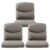 Pugire Outdoor Chair Cushions 3 Packs – Outside High Back Comfortable Thickened Pillow 22×24 with Zipper Cover for Patio Rocking Swivel Chairs Loveseat Sofa – Grey/Crescent
