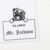 Pug Peeking Ex Libris Book Stamp, Duo Hand Mount, 1-5/8 Square
