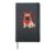 Pug Valentines Day Dog Lover Heart Men Women Hardcover Journal, Black