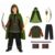 PUIWNON 6PCS Archer Costume Kids Boys Medieval Outfit with Hooded Cape Tunic Pants Bow Arrows Belt Halloween Renaissance Cosplay，4-5Years
