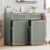 Pull Out Laundry Hamper Cabinet with Removable Liner&Drawer,Green