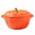 Pumpkin Bowls Pumpkin Dutch Oven, Ceramic with Lid, Orange, 4Qt