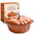 Pumpkin Dutch Oven, 4QT Enameled Cast Iron Pot with Lid，Orange B 9.8in