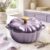 Pumpkin Dutch Oven Pot with Lid, Pumpkin Cast Iron Dutch Oven (Purple1, 6.3″L)