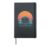 Pumpkin Vaporwave Aesthetic Retro 80s Fall Autumn Halloween Hardcover Journal, Black