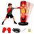 Punching Bag for Kids, Inflatable Boxing Bag Set with LED Targets, Scoring, Light, Music, 4 Game Modes, Memory Challenge & 2-Player Battle, Active Play Boxing Toy Gift for Boys Girls Ages 4-15