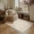 PureCozy 3×4 Beige Washable Entryway Area Rug Vintage Distressed