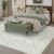 PureCozy 4×6 Green Area Rug Washable Non Slip Vintage Carpet Living Room