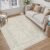 PureCozy 4×6 Taupe Area Rug Washable Non Slip Vintage Carpet Living Room