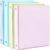 PUREZON Ring Binders, 4 Pack, 1 Inch, 4 Pastel Colors