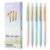 Pur Pick Gel Pens Black Ink Pens for Office 5 Pack, 0.7mm Point Pen Smooth Writing Quick Dry Retractable Writing Pens,Aesthetic Gel Pens for Journaling