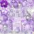 Purple Birthday Decorations for Women Girls, Lavender Silver Metallic Balloons Glitter Sash Fringe Curtain Butterfly Decor Cake Topper Happy Birthday Banner Butterfly Party Decorations Lavender Bday