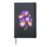 Purple Iris Flower Bloom Floral Botanical Nature Hardcover Journal, Black