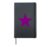 Purple Star on Multiple Colours Hardcover Journal, Black