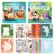 PUZSNAP 2 Pack Paint by Sticker Kids, Puzzle Book for 3 4 5 6 Years Old, 16 Designs, 3D Collage, Animals and Ocean Themes, Road Trip Activities