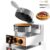 PYY Commercial Waffle Maker – 20Pcs/H Round Belgian Waffle Iron, Non-Stick Stainless Steel Waffle Baker Machine with Temp & Timer Control, for Home Kitchen, Restaurant, Snack Bar 1300W