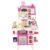Qaba Kids Play Kitchen Toy Set Realistic Lights & Sounds Ages 3-6 Pink