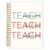 Qabliqo Teacher Spiral Notebook Journal 5.5×8.3, Teach Compassion Kindness Confidence Notebooks for Note Taking, Teacher Appreciation Gifts for Women