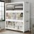 QAVABIN 180QT Extra Large Stackable Storage Bins with Lid, 45Gal Plastic Closet Organizers and Storage Drawer, Collapsible Cabinet Box with Wheels Clear Doors for Home Kitchen Office, 3Pack White