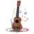 QDH Kids Toy Ukulele, Kids Guitar Musical Toy,17 Inch 4 Steel Strings, with Pick,Early Educational Learning Musical Instrument Gift for Preschool Children(Wooden Color) (17inch)