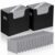 Qeeenar 10 Pcs Hanging File Folders with Tabs 2 Pcs File Folders Organizer Box Letter Size Hanging Filing Organizer for Document Cabinets Office Home Supplies (Gray)