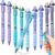 Qeeenar 10 Pcs Turbine Spinning Gel Pens, Stress Relief 0.5mm Fine Point Retractable Black Ink Fun Fidget Spinning Pens Design Quick Dry Ink Smooth for Note Office School Supplies Gifting
