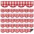 Qeeenar 24 Pcs Red Scalloped Gingham Magnetic Borders for Classroom Whiteboard Magnetic Strips Checkerboard Bulletin Board Borders 1.5 x 11.8 Inch Classroom Chalkboard Trim Decoration for School