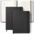 Qeeenar 2 Pack A4 Leather Journal Notebook with Bookmark & Strap, 50 Sheets Ink-proof Paper, 8.5” x 11” Professional Business Notepad for Journaling, Writing, Work & Office, Lawyer Meeting Note Taking