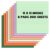 Qeeenar 8 Pads Big Sticky Notes 11 x 11 Inch Lined Jumbo Large Sticky Notes for Wall,Giant Strong Power Memo Square Post for Office, 25 Sheets/Pad (Stripe,Boho Color,8 Pcs)
