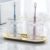 QERTYHJK Desktop Storage Shelf Couple Models Mouthwash Cup Set Washstand Brushing Cylinder Swing