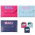QIANGZMAX 3 Pack Leather Mahjong Card Holder – Protective Pouch for Cards and Accessories, Durable PU Leather Clutch with Magnetic Closure – Deep Blue, Rose Red, Light Blue