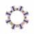 Qianly Gem Inlay Stacker Unpainted Wooden Stacking Toy Acrylic Inlays Wooden Circular Toy, Blue