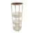 Qianly Rolling Cart Wood Top Installation Side Table with Storage Furniture for Small Apartments, Pure White