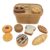 Qianly Tabletop Culinary Play Set Imaginative Wooden Kitchen Playset Play Cooking Set for Preschool , Baking Dessert Set