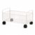 Qianly Wire Storage Basket with Wheels Compact Under Desk Storage Cart Under Desk Organizer for Students, Teachers, Office, Classroom, White, Modern Minimalist