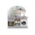 Qianly Wooden Play Kitchen Realistic Play Kitchen with Refrigerator Compact for Children