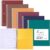 Qilery 6 Pack 5 Subject Notebook College Ruled with Hardcover 200 Sheets Thick Pages 8 x 10.5 Inch Spiral Journal Thick Notebook 3 Hole Assorted Colors Easy Tear Line Office (Business Color)