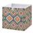 Qilmy Boho Western Tribal Storage Cube Bins, 11X11X11 Inch Collapsible Fabric Storage Cube Organizer with Handles, Sturdy Storage Bins for Shelves, Wardrobe, Books