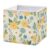 Qilmy Bright Wildflowers Storage Cube Bins, 15.7X10.6X7 Inch Collapsible Fabric Storage Cube Organizer with Handles, Sturdy Storage Bins for Shelves, Wardrobe, Books