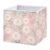 Qilmy Daisy Pink Storage Cube Bins, 11X11X11 Inch Collapsible Fabric Storage Cube Organizer with Handles, Sturdy Storage Bins for Shelves, Wardrobe, Books
