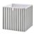 Qilmy Gray White Stripes Storage Cube Bins, 15.7X10.6X7 Inch Collapsible Fabric Storage Cube Organizer with Handles, Sturdy Storage Bins for Shelves, Wardrobe, Books